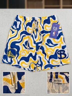 Bucket Squad BKTSQD Golden State Warriors Basketball Shorts NBA Medium NWT New